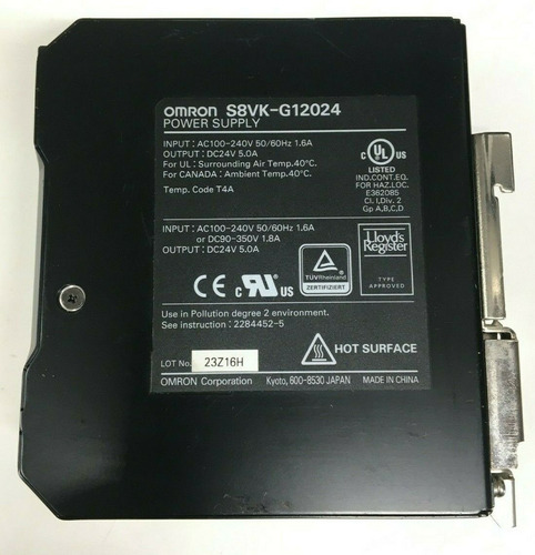 Imagen 5 de 7 de Omron S8vk-g12024 Power Supply 24 Vdc 5a