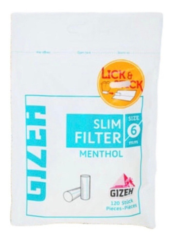 Filtro Gizeh Slim Mentol X 120u.