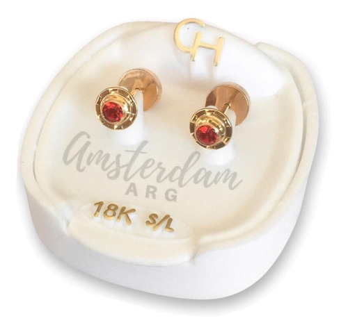 Abridores De Oro 18kt Marca Ch Strass 720  ..amsterdamarg..