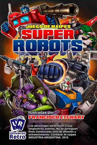 Cartas Super Robots - Juego De Naipes- Universo Retro