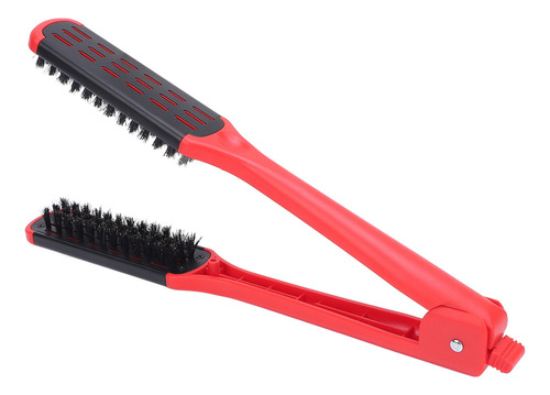 Cepillo De Pelo Con Pinza, Alisador, En Forma De V, Para