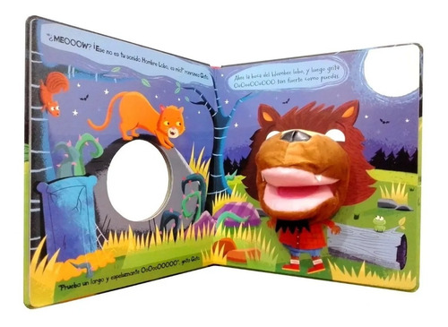 Imagen 2 de 4 de Libro C/ Titere Conejito A Dormir Hombre Lobo Y Pingüino Edu