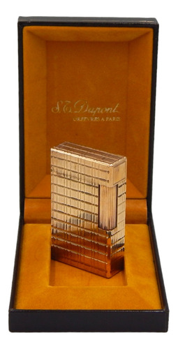 S.t. Dupont- Encendedor Bañado En Oro Con Caja Original (Usado)