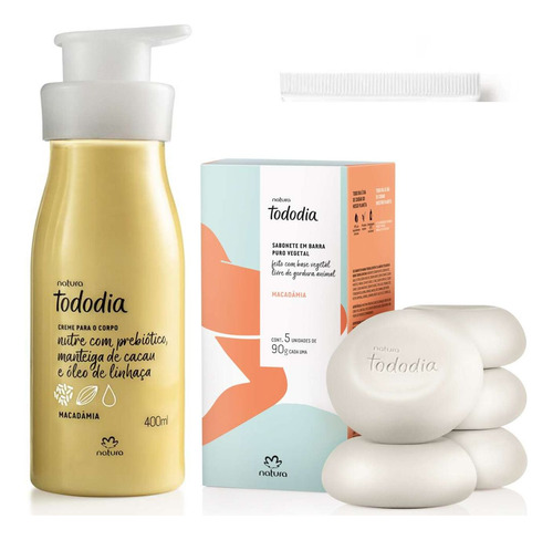 Kit Tododia Macadâmia Hidratante + Sabonetes Em Barra Natura