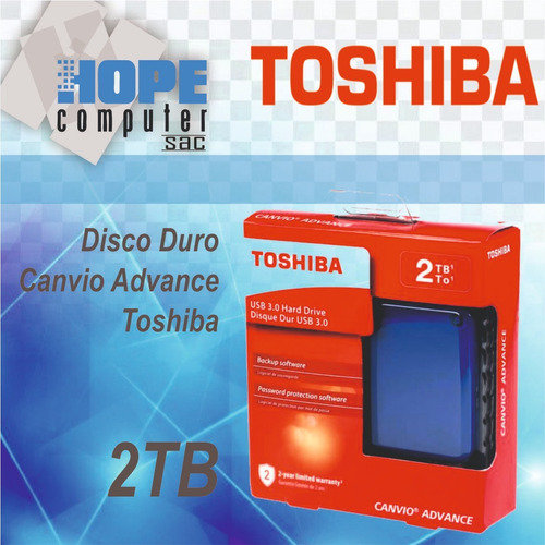 Disco Duro Portatil Canvio Advance 2tb Usb 3.0 Toshiba