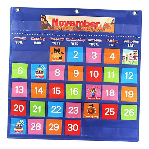 Calendario Preescolar Con Gráfico De Bolsillo, Día Y Semana