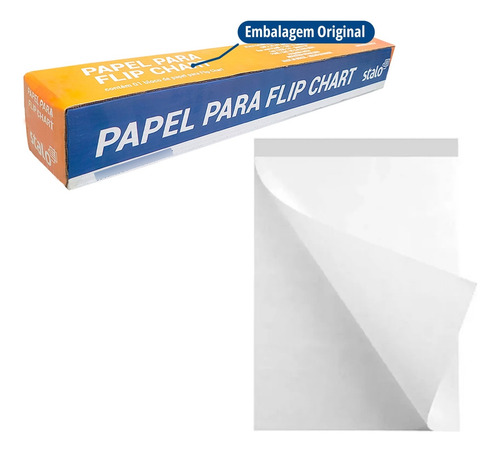 Bloco Flip Chart 80x63 50 Fls Serrilhado Curso Aula Online