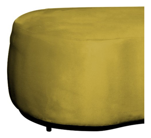 Puff Decorativo Beatriz Orgânico Crm Veludo Terracota Cor Veludo Amarelo