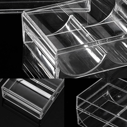 Caja De Fichas De Bandejas Transparentes2 Ranuras El Portado
