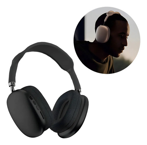 Fone Ouvido Multifuncional Homologado Via Bluetooth Cor Preto