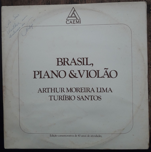 Lp Arthur Moreira Lima Turíbio Santos Brasil Piano & Violão