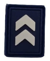 Insignia De Pvc Grado Policia Segunda  Color Azul