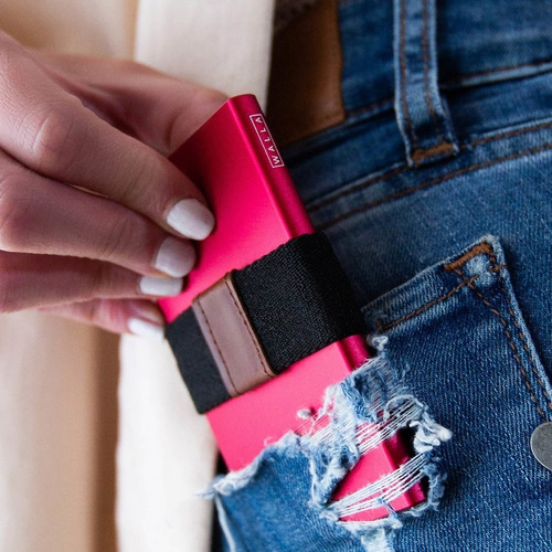 Tarjetero Walla Wallets - Card Slider Fire - Rojo