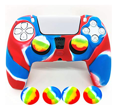Pacote De Pele Antiderrapante Para Controlador Ps5 Com Tampa