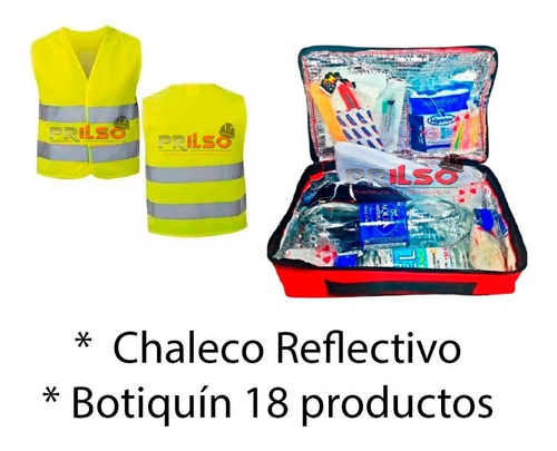 Botiquín 18 Elementos Chaleco Reflectivo/ Automóvil 