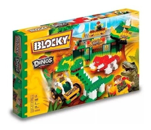 Blocky Dinosaurios 260 Piezas Bloques Para Armar 