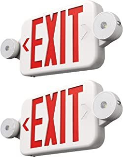 Freelicht 2 Pack Exit Sign With Emergency Lights, Two Led Ad