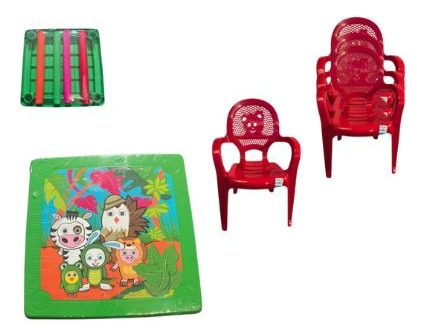 Mesa Y Silla Infantil Paquete Verde