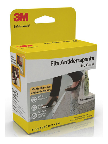 Fita Antiderrapante Transparente 3m 50mm 5metros Safety Walk