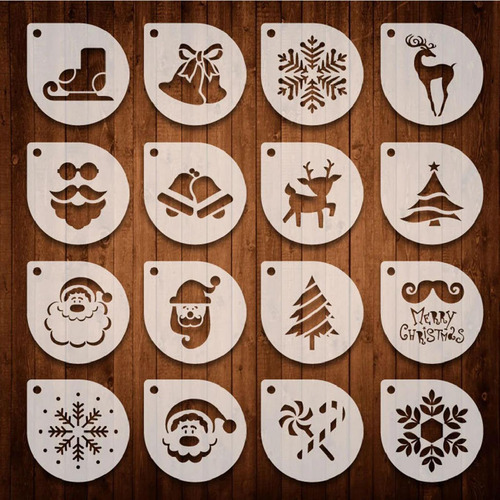 Estênceis De Decoração De Bolo De Café, Modelo De Arte,