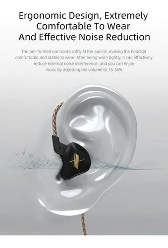 Imagen 8 de 8 de Kz Edx Audifonos Con Micro + Estuche In Ear Transparente