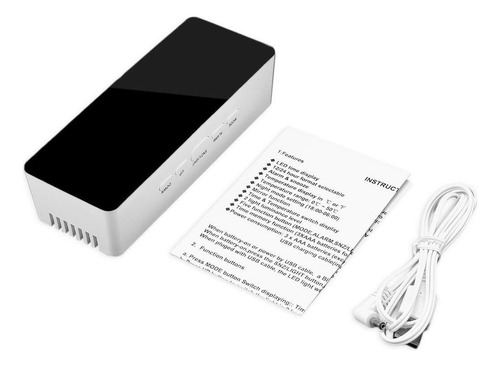 Reloj Despertador Con Espejo Multifuncional, Pantalla Led Di