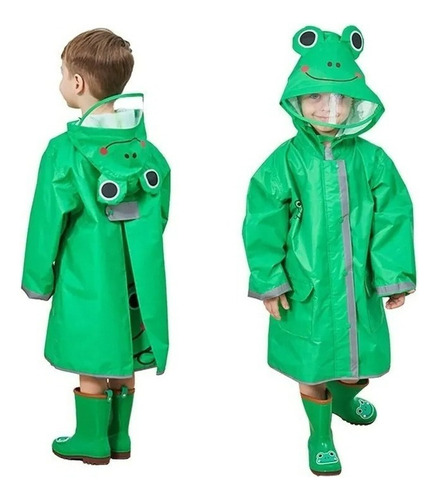 Pull Beads Cute Boys And Girls Raincoat 2024