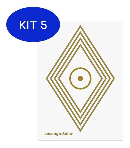Kit 5 Placa Radiônica Losango Solar