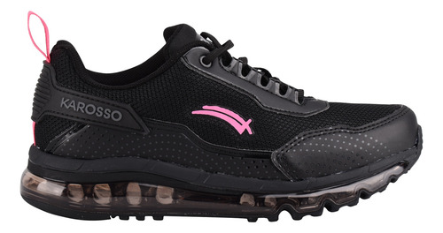 Tenis Karosso Suela De Aire Negro Fiusha 7553 Mujer