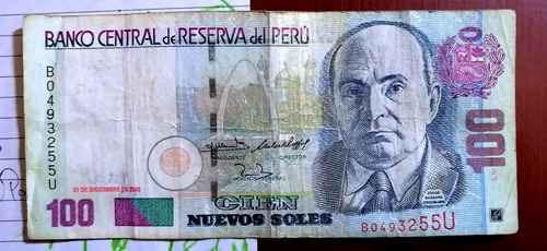 Vendo Billete De S/100.00 Del Año 2006 En Buen Estado.
