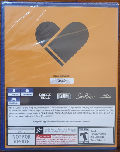 Enter The Gungeon ( Limited Run Variant) - Ps4 (Usado)