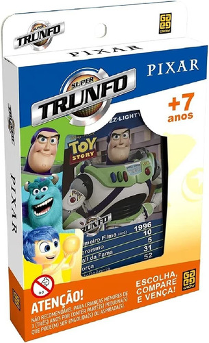 Trunfo Pixar Jogo De Cartas Grow