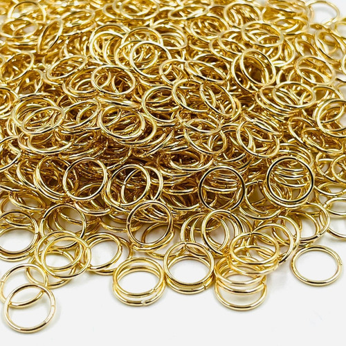 Argola Elo Metal Dourado 10mm 1000pçs 200g Chaveiro