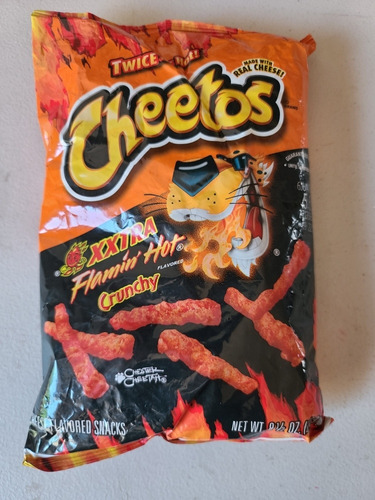 Chetos Crunchy Flamin Hot Xxtra 