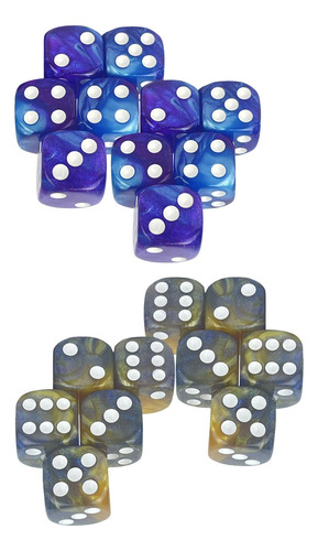 Juego De Dados 20x D6 Dados Poliédricos Para Favores De