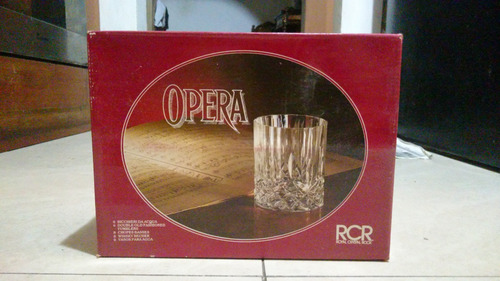 Juego De 6 Vasos De Cristal Para Whiskey Opera Rcr