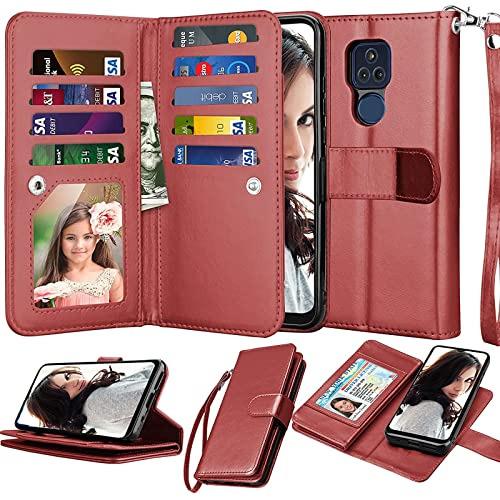 Funda Cartera Para Motorola Moto G Play 2021 Vino Rojo P - 2