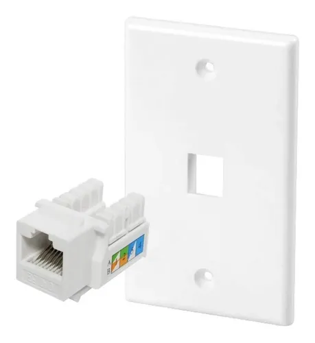 PIASTRA PRESA DA Parete Rete Ethernet LAN CAT6 Piastra Frontale RJ45
