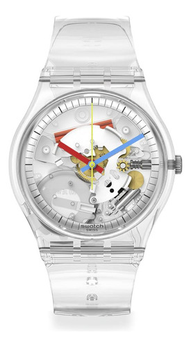 Swatch Gent Biosourced Reloj De Cuarzo Claro, Transpa