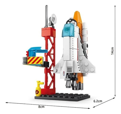 Blocos De Montar Nave Espacial Foguete Kit Compatível Lego 1 Onibus Espacial