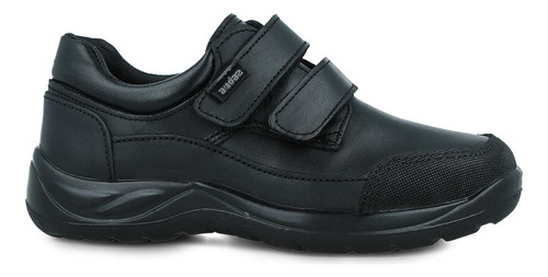 Zapato Escolar Audaz Mocasín Negro De Piel Niño Casual (18.0