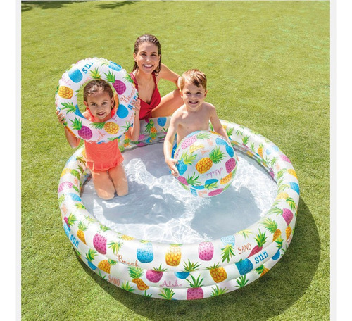 Set De 3 Piscinas Inflables Al Aire Libre, Juego Acuático