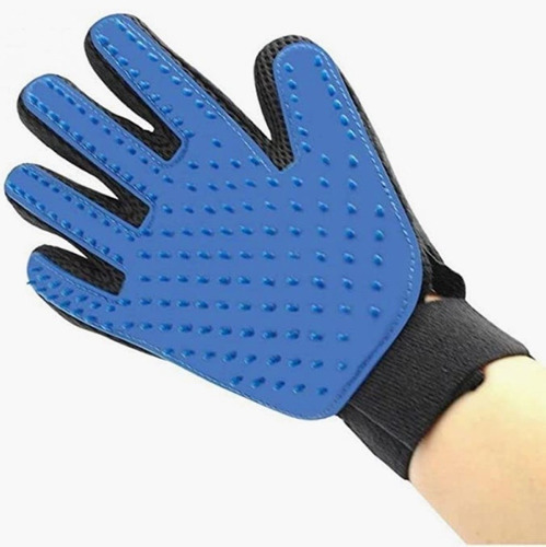 Cepillo magnético para quitar guantes para perros y gatos, color azul