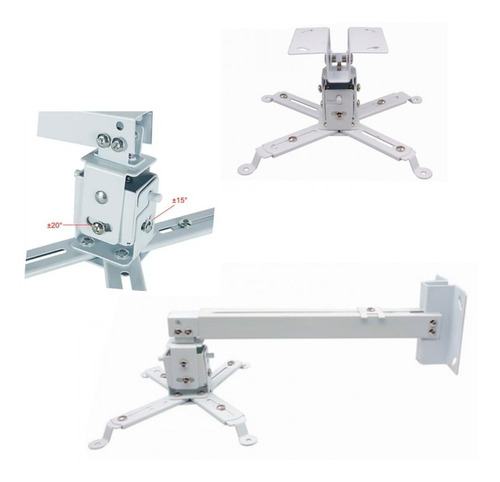 Imagen 4 de 10 de Soporte Proyector Techo Pared Extensible Regulable