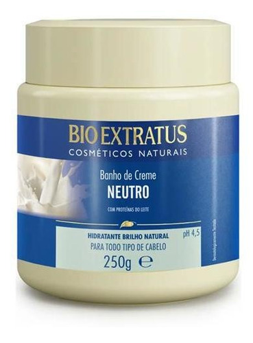 Banho De Creme Neutro Proteínas Do Leite 250 G Bio Extratus