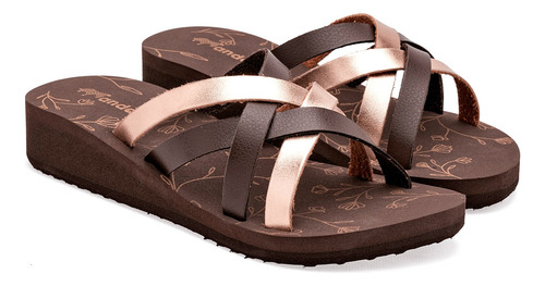 Sandalia Casual Dama Sideletas Mirna Cafe 22-26 *117-692 T5