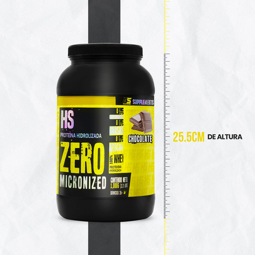 Proteína Whey Hidrolizada Zero Hs 1 Kg Sabores Hiper Sport Chocolate