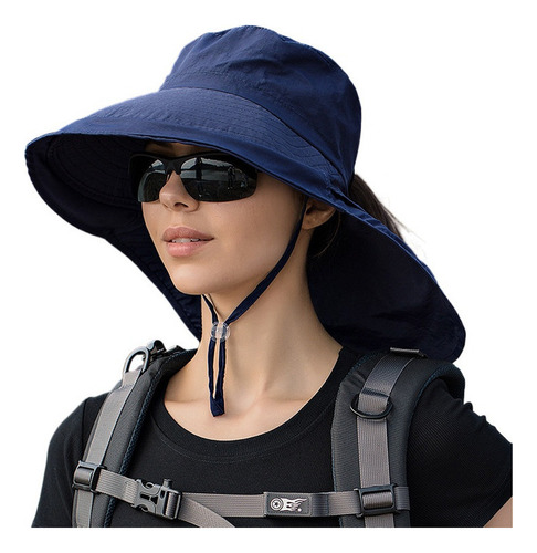 Gorro De Pescador Con Cortina Extraíble Para Protegerse Sol