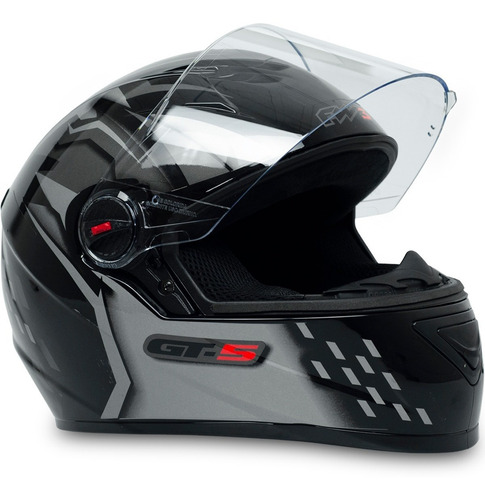 Imagem 5 de 6 de Capacete Fw3 Gt 5 Moto C Narigueira Viseira Cristal Fechado