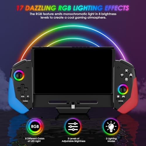 Pack De Controladores Switch Con Joystick Hall Effect Rgb